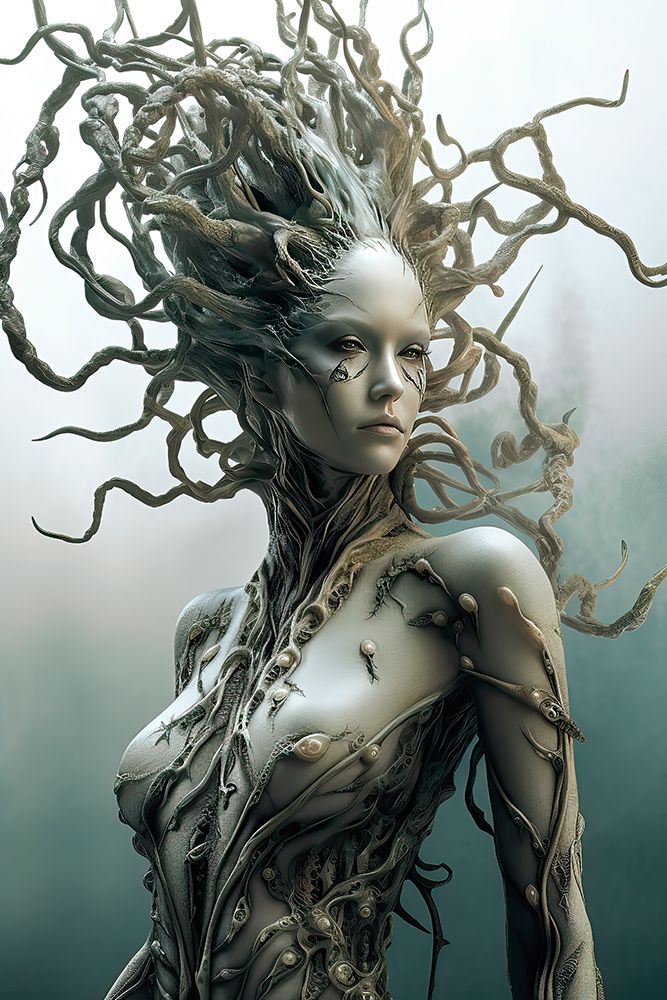 Fantasy of Medusa. AI Generated.